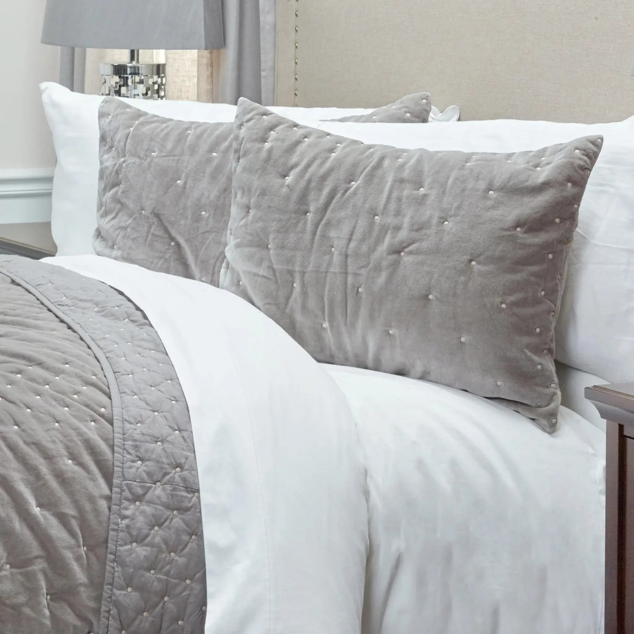 Gray King 100% Cotton 300 Thread Count Dry Clean Only Down Alternative Comforter - Homeroots - Flyclothing LLC