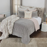 Gray King 100% Cotton 300 Thread Count Dry Clean Only Down Alternative Comforter - Homeroots - Flyclothing LLC