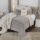 Gray King 100% Cotton 300 Thread Count Dry Clean Only Down Alternative Comforter - Homeroots - Flyclothing LLC