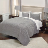 Gray Queen 100% Cotton 300 Thread Count Dry Clean Only Down Alternative Comforter - Homeroots