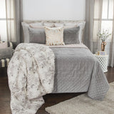 Gray Queen 100% Cotton 300 Thread Count Dry Clean Only Down Alternative Comforter - Homeroots - Flyclothing LLC