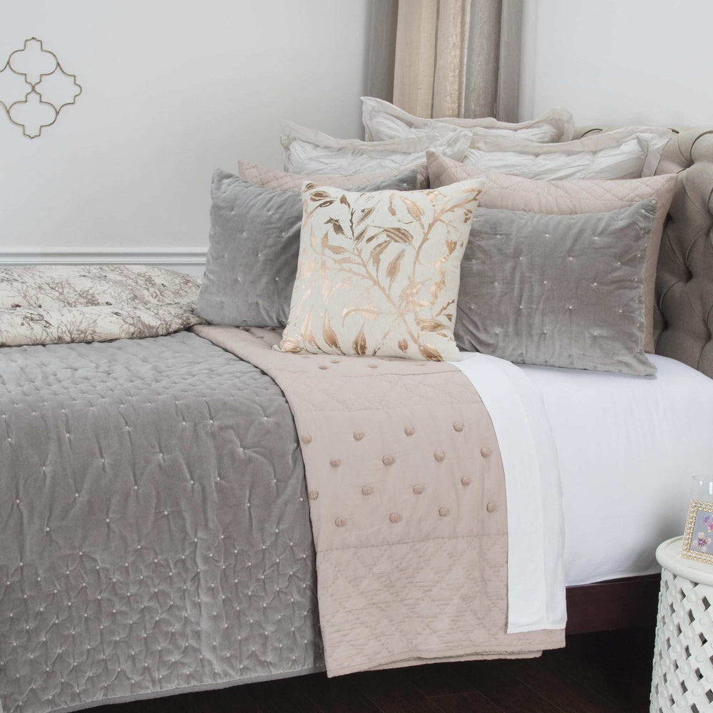 Gray Queen 100% Cotton 300 Thread Count Dry Clean Only Down Alternative Comforter - Homeroots - Flyclothing LLC