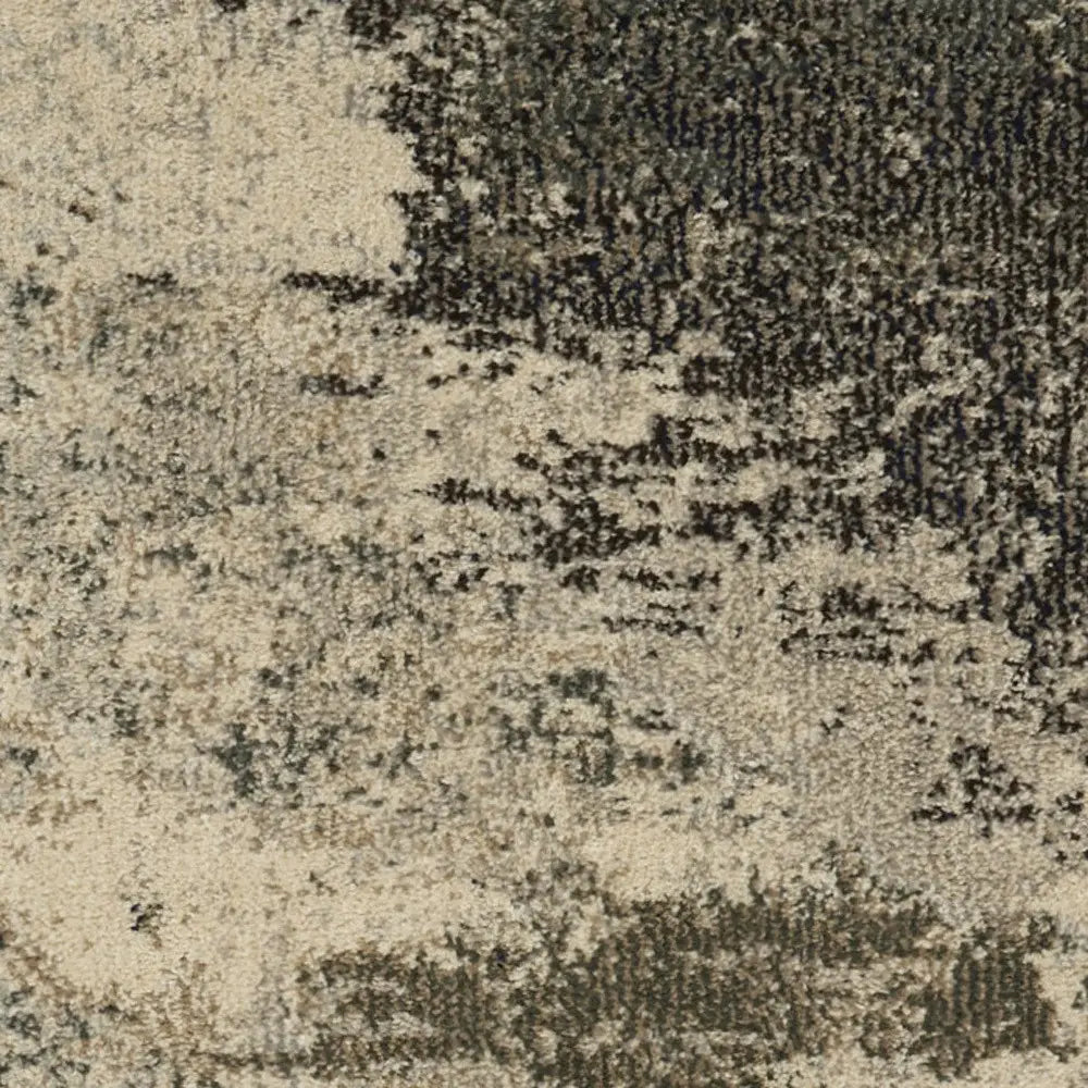 2' X 4' Ivory And Grey Abstract Power Loom Non Skid Area Rug - Homeroots - Flyclothing LLC