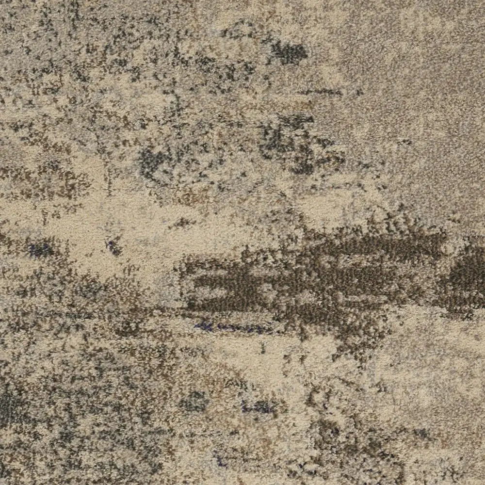 3' X 5' Ivory And Grey Abstract Power Loom Non Skid Area Rug - Homeroots - Flyclothing LLC