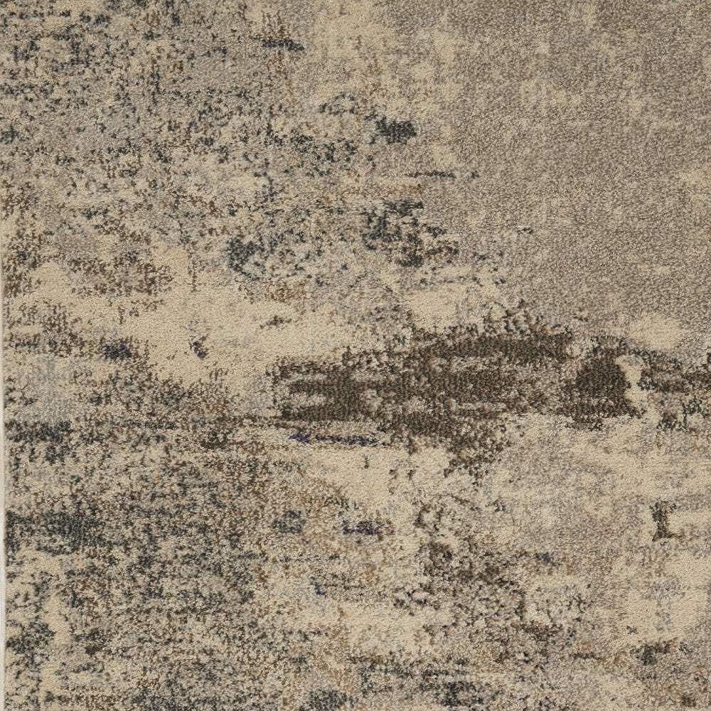 3' X 5' Ivory And Grey Abstract Power Loom Non Skid Area Rug - Homeroots - Flyclothing LLC