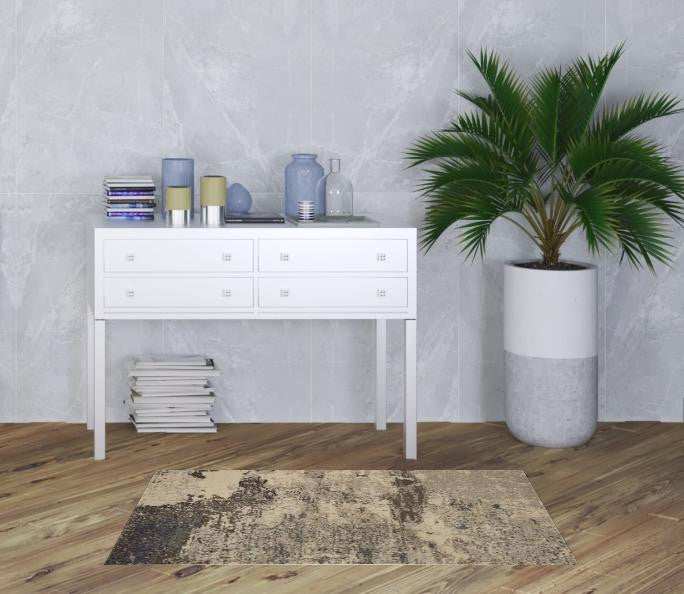 3' X 5' Ivory And Grey Abstract Power Loom Non Skid Area Rug - Homeroots - Flyclothing LLC