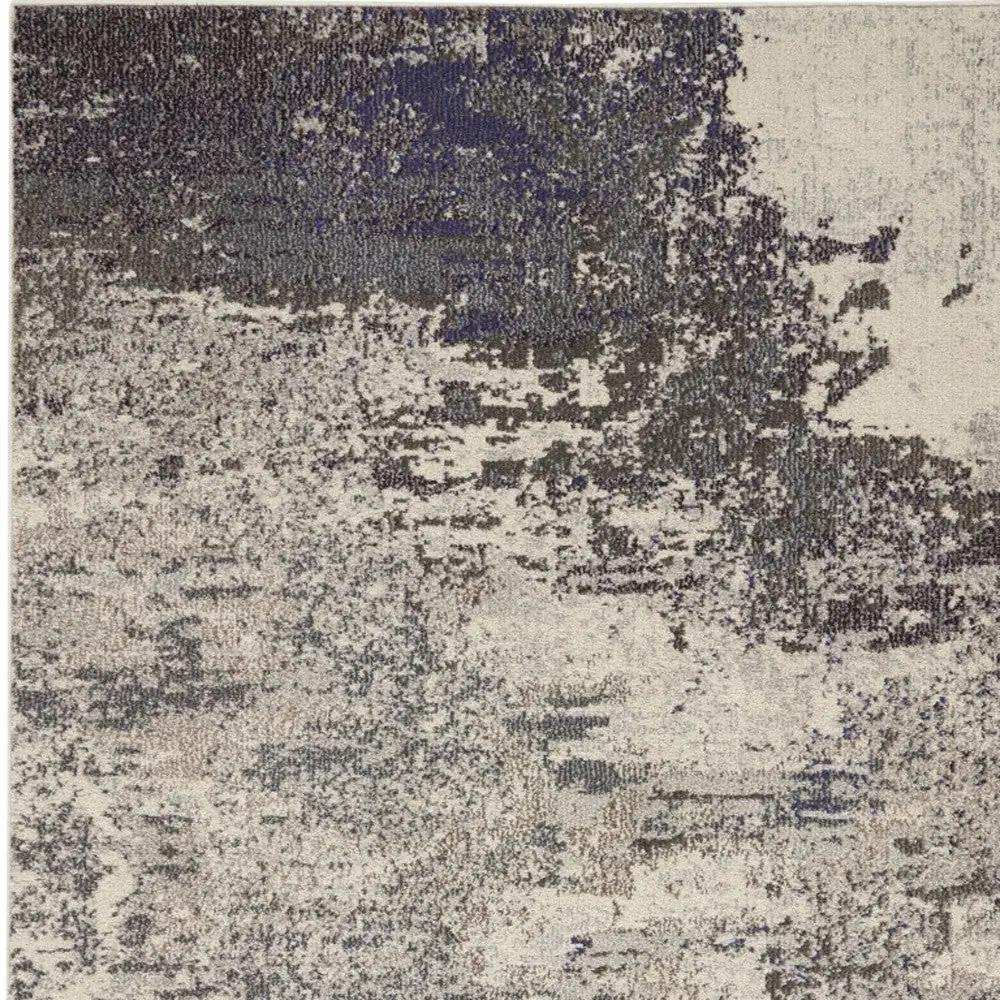 5' X 7' Ivory And Grey Abstract Power Loom Non Skid Area Rug - Homeroots - Flyclothing LLC