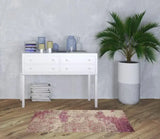 3' X 5' Ivory And Pink Abstract Power Loom Non Skid Area Rug - Homeroots - Flyclothing LLC