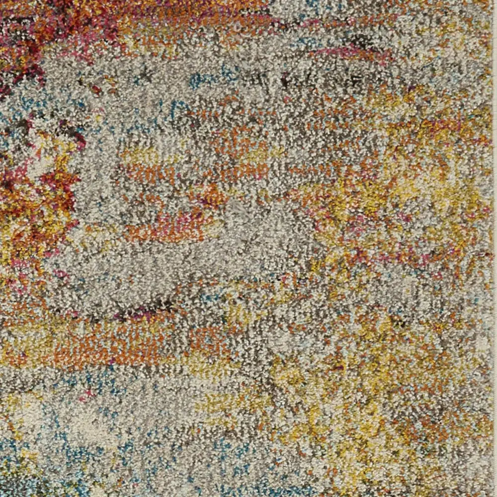 2' X 4' Sealife Abstract Power Loom Non Skid Area Rug - Homeroots - Flyclothing LLC