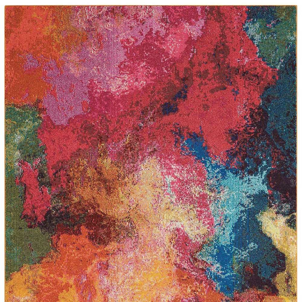 4' X 6' Palette Abstract Power Loom Non Skid Area Rug - Homeroots - Flyclothing LLC