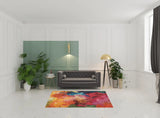 5' X 7' Palette Abstract Power Loom Non Skid Area Rug - Homeroots - Flyclothing LLC