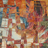 4' X 6' Stained Glass Abstract Power Loom Non Skid Area Rug - Homeroots - Flyclothing LLC