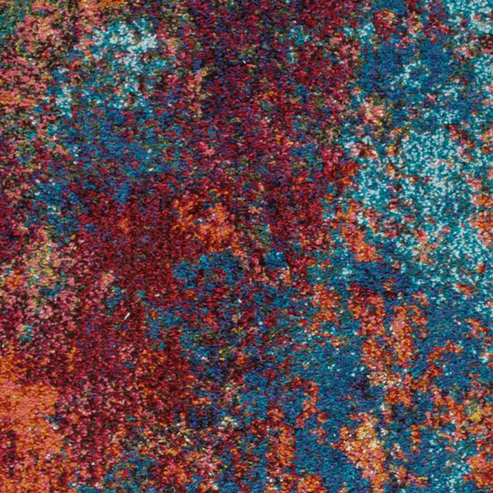 2' X 4' Atlantic Abstract Power Loom Non Skid Area Rug - Homeroots - Flyclothing LLC