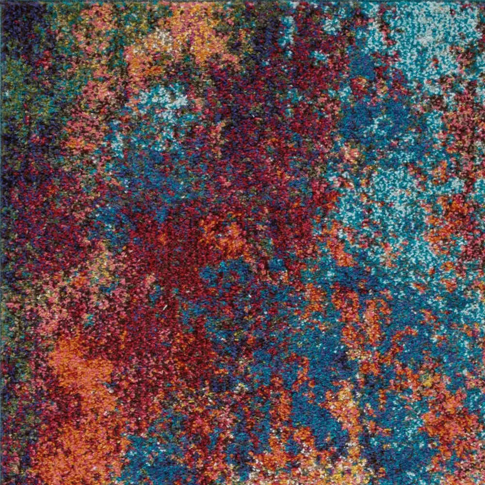 2' X 4' Atlantic Abstract Power Loom Non Skid Area Rug - Homeroots - Flyclothing LLC