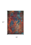 5' X 7' Atlantic Abstract Non Skid Area Rug - Homeroots - Flyclothing LLC