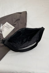Plaid Quilted Adjustable Strap Crossbody Bag - Trendsi