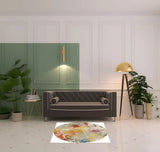 4' X 4' Ivory Abstract Power Loom Non Skid Area Rug - Homeroots - Flyclothing LLC