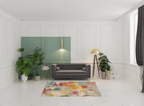 5' X 7' Ivory Abstract Power Loom Non Skid Area Rug - Homeroots - Flyclothing LLC