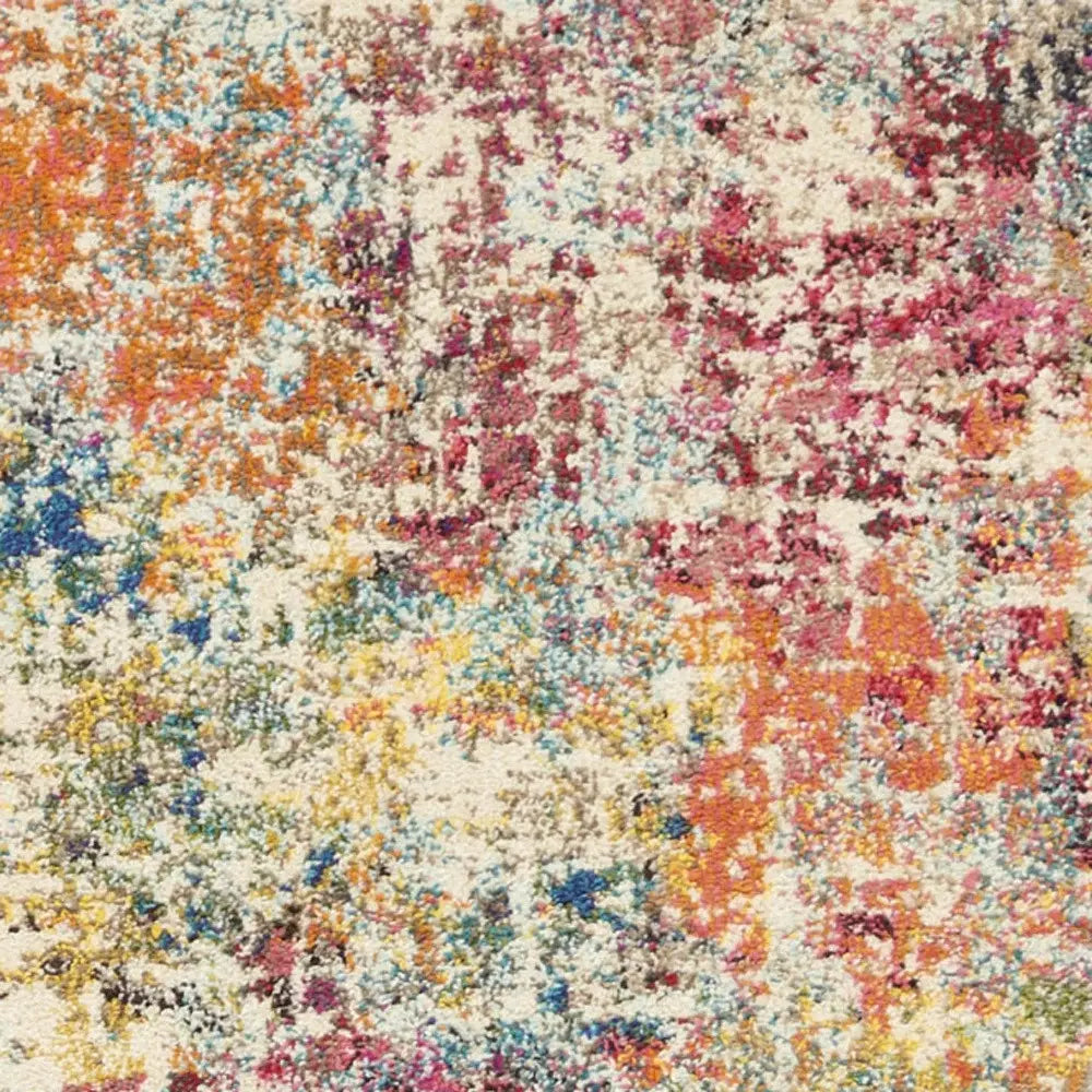 2' X 6' Pink Abstract Power Loom Distressed Non Skid Area Rug - Homeroots - Flyclothing LLC