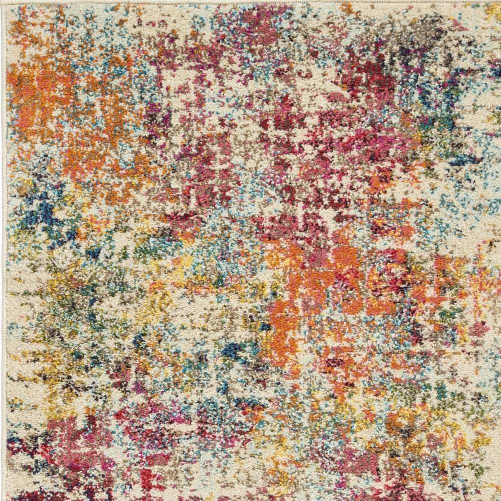 2' X 4' Pink Abstract Power Loom Distressed Non Skid Area Rug - Homeroots - Flyclothing LLC