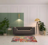 4' X 6' Pink Abstract Power Loom Distressed Non Skid Area Rug - Homeroots - Flyclothing LLC