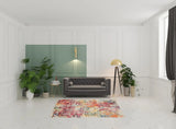 5' X 7' Pink Abstract Power Loom Distressed Non Skid Area Rug - Homeroots - Flyclothing LLC