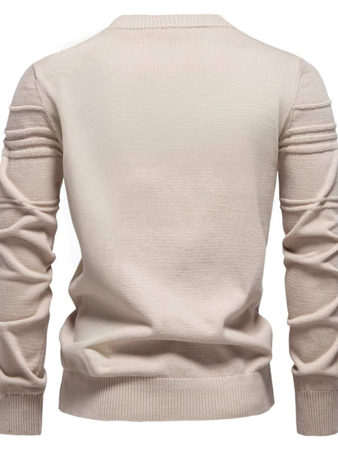 Men's Round Neck Striped Sweater - Trendsi - Flyclothing LLC