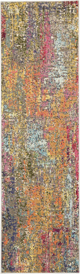 2' X 6' Sunset Abstract Power Loom Non Skid Area Rug - Homeroots - Flyclothing LLC
