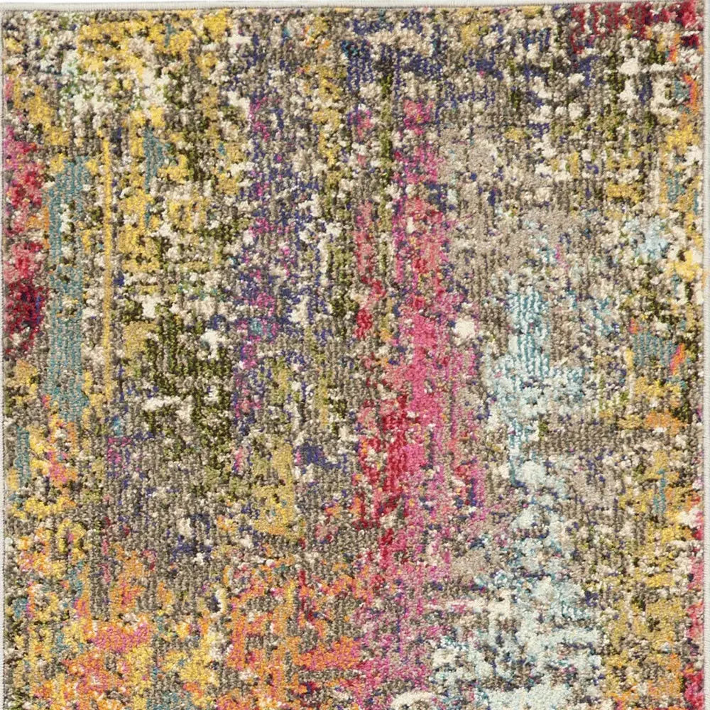 2' X 6' Sunset Abstract Power Loom Non Skid Area Rug - Homeroots - Flyclothing LLC