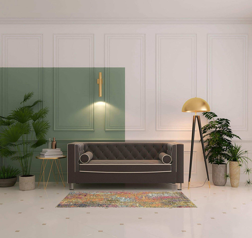 2' X 6' Sunset Abstract Power Loom Non Skid Area Rug - Homeroots - Flyclothing LLC