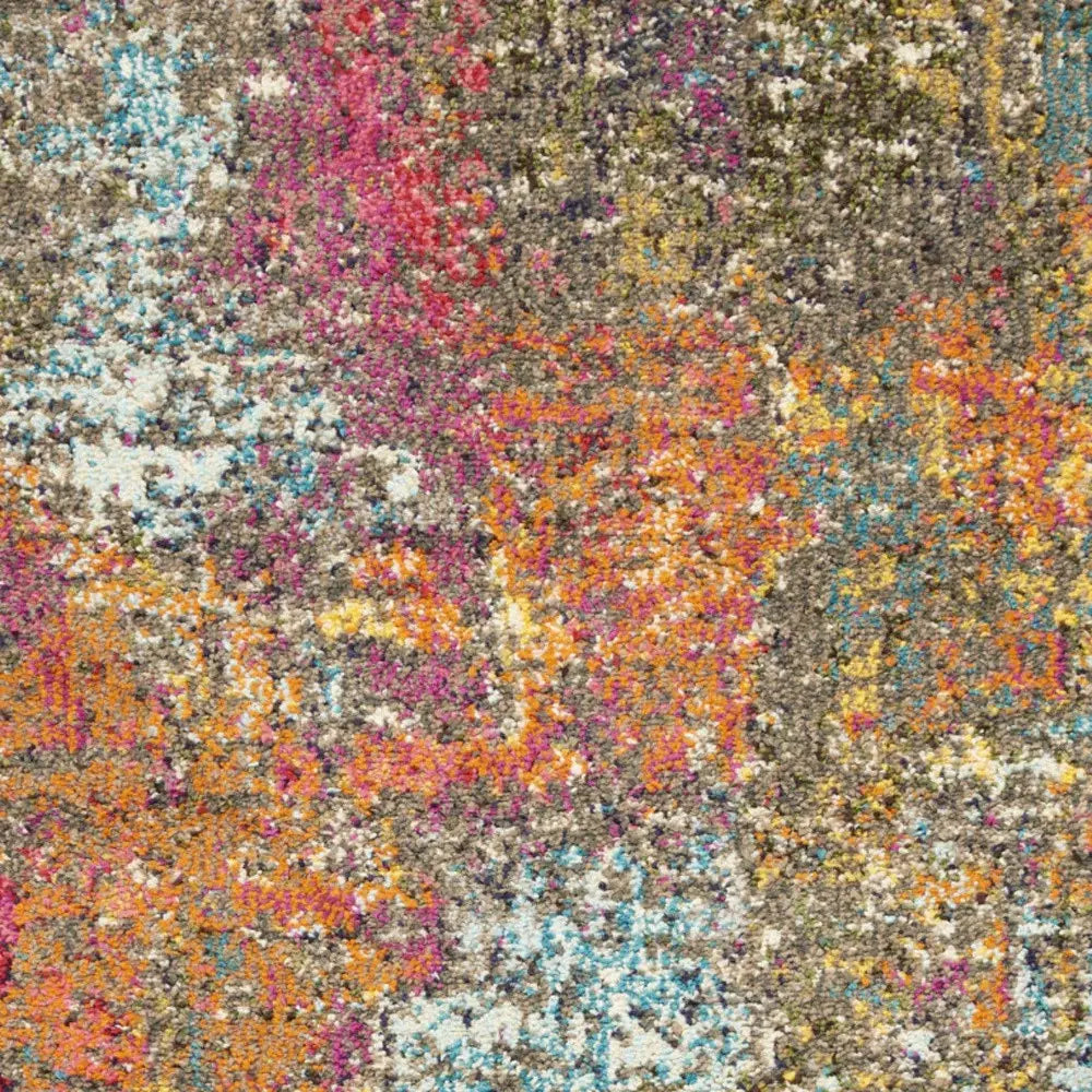 2' X 4' Sunset Abstract Power Loom Non Skid Area Rug - Homeroots - Flyclothing LLC