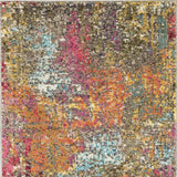 2' X 4' Sunset Abstract Power Loom Non Skid Area Rug - Homeroots - Flyclothing LLC