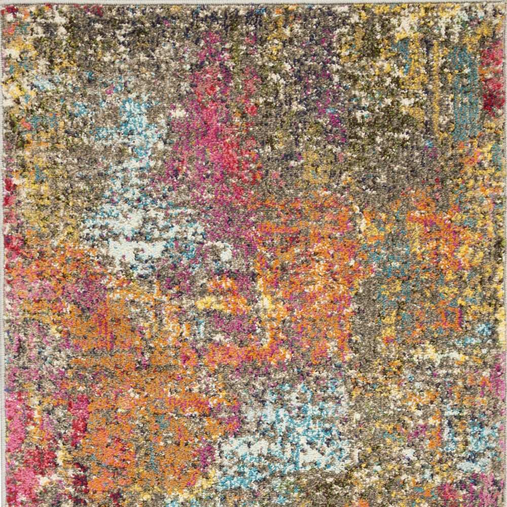 2' X 4' Sunset Abstract Power Loom Non Skid Area Rug - Homeroots - Flyclothing LLC