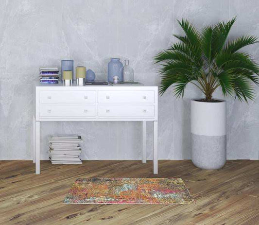 2' X 4' Sunset Abstract Power Loom Non Skid Area Rug - Homeroots - Flyclothing LLC