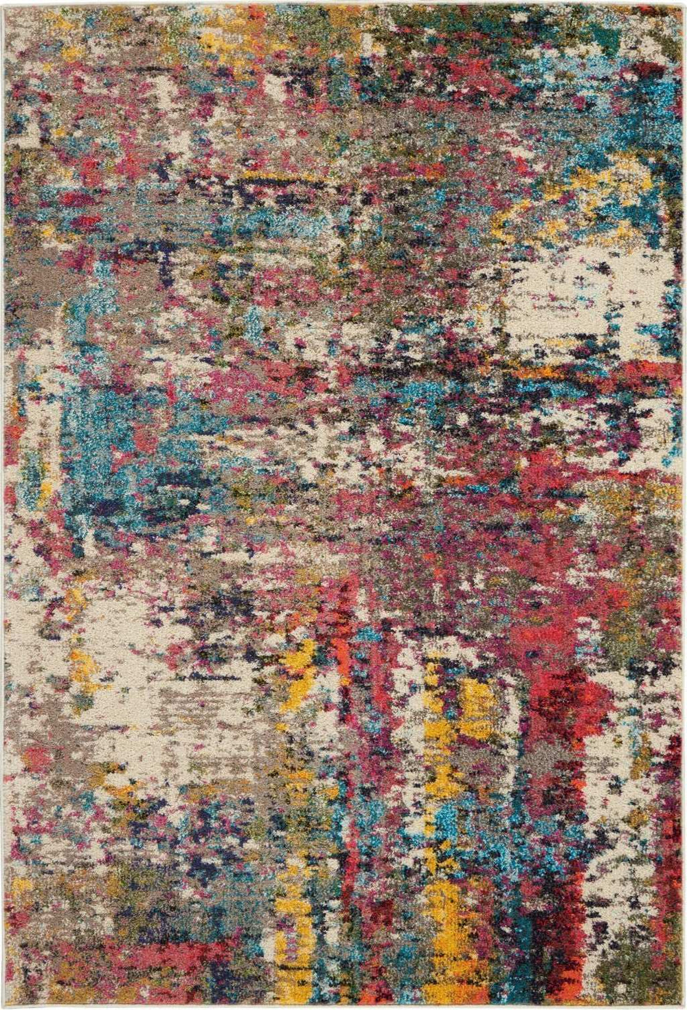 4' X 6' Sunset Abstract Power Loom Non Skid Area Rug - Homeroots - Flyclothing LLC