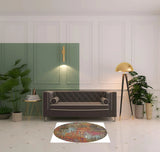 4' X 4' Sunset Abstract Power Loom Non Skid Area Rug - Homeroots - Flyclothing LLC