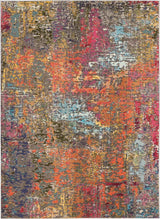 5' X 7' Sunset Abstract Power Loom Non Skid Area Rug - Homeroots - Flyclothing LLC
