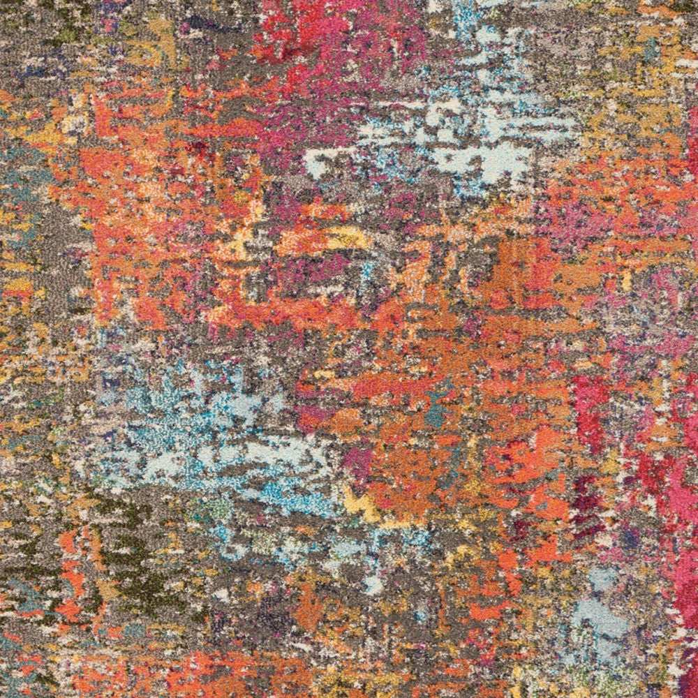 5' X 7' Sunset Abstract Power Loom Non Skid Area Rug - Homeroots - Flyclothing LLC