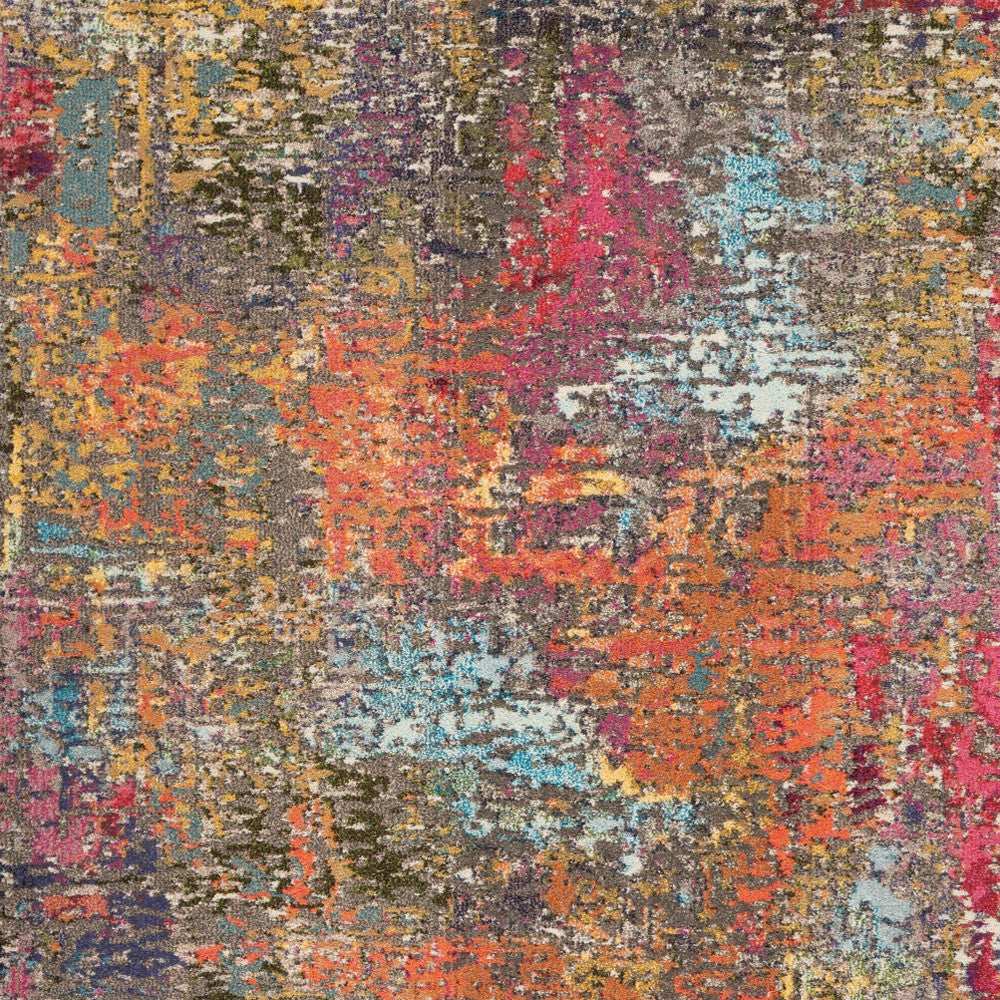 5' X 7' Sunset Abstract Power Loom Non Skid Area Rug - Homeroots - Flyclothing LLC