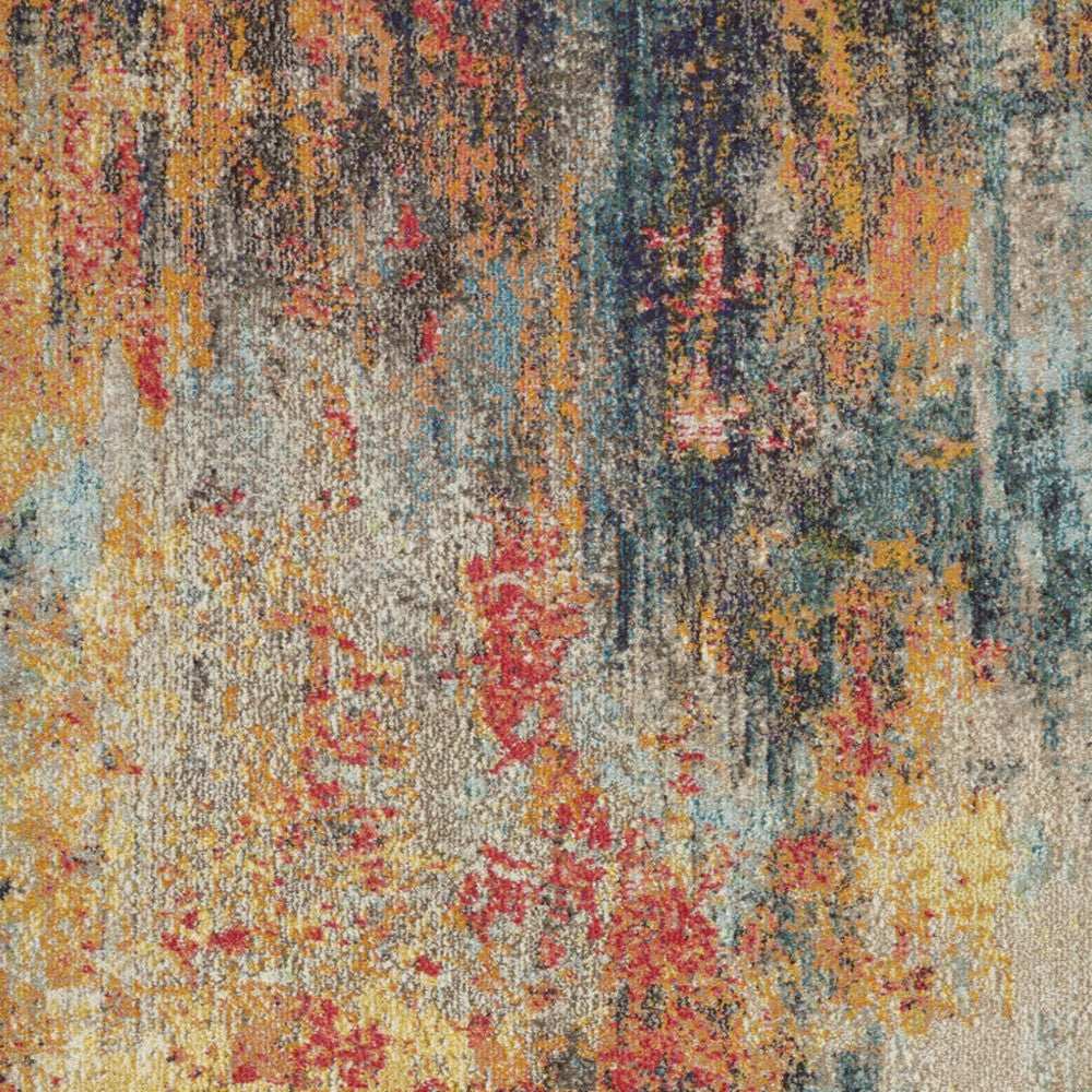 4' X 6' Multicolor Abstract Power Loom Non Skid Area Rug - Homeroots - Flyclothing LLC