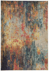 5' X 7' Multicolor Abstract Power Loom Non Skid Area Rug - Homeroots - Flyclothing LLC