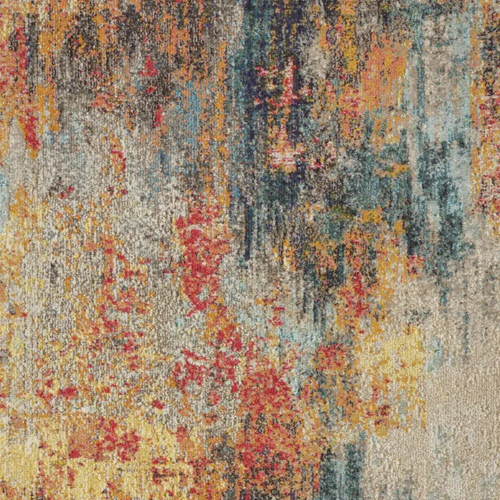 5' X 7' Multicolor Abstract Power Loom Non Skid Area Rug - Homeroots - Flyclothing LLC
