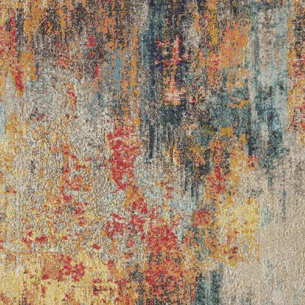 5' X 7' Multicolor Abstract Power Loom Non Skid Area Rug - Homeroots - Flyclothing LLC