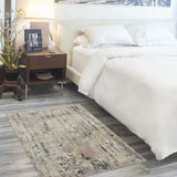 3' X 5' Beige And Grey Abstract Power Loom Non Skid Area Rug - Homeroots - Flyclothing LLC