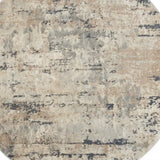 5' X 5' Beige And Grey Round Abstract Power Loom Non Skid Area Rug - Homeroots - Flyclothing LLC