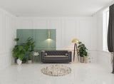 5' X 5' Beige And Grey Round Abstract Power Loom Non Skid Area Rug - Homeroots