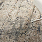 5' X 5' Beige And Grey Round Abstract Power Loom Non Skid Area Rug - Homeroots - Flyclothing LLC
