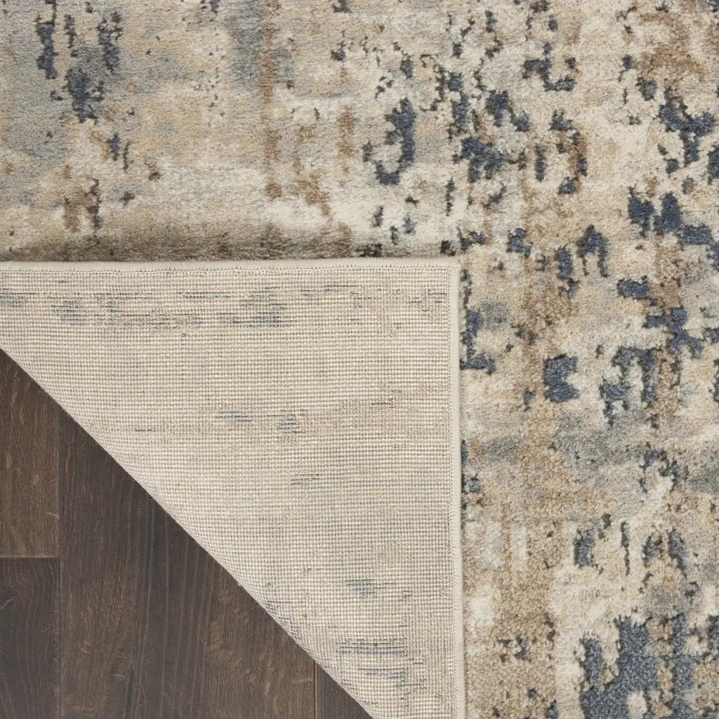 5' X 7' Beige And Grey Abstract Power Loom Non Skid Area Rug - Homeroots - Flyclothing LLC