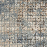 3' X 5' Blue And Beige Abstract Power Loom Distressed Non Skid Area Rug - Homeroots - Flyclothing LLC