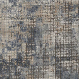 2' X 4' Blue And Beige Abstract Power Loom Distressed Non Skid Area Rug - Homeroots - Flyclothing LLC
